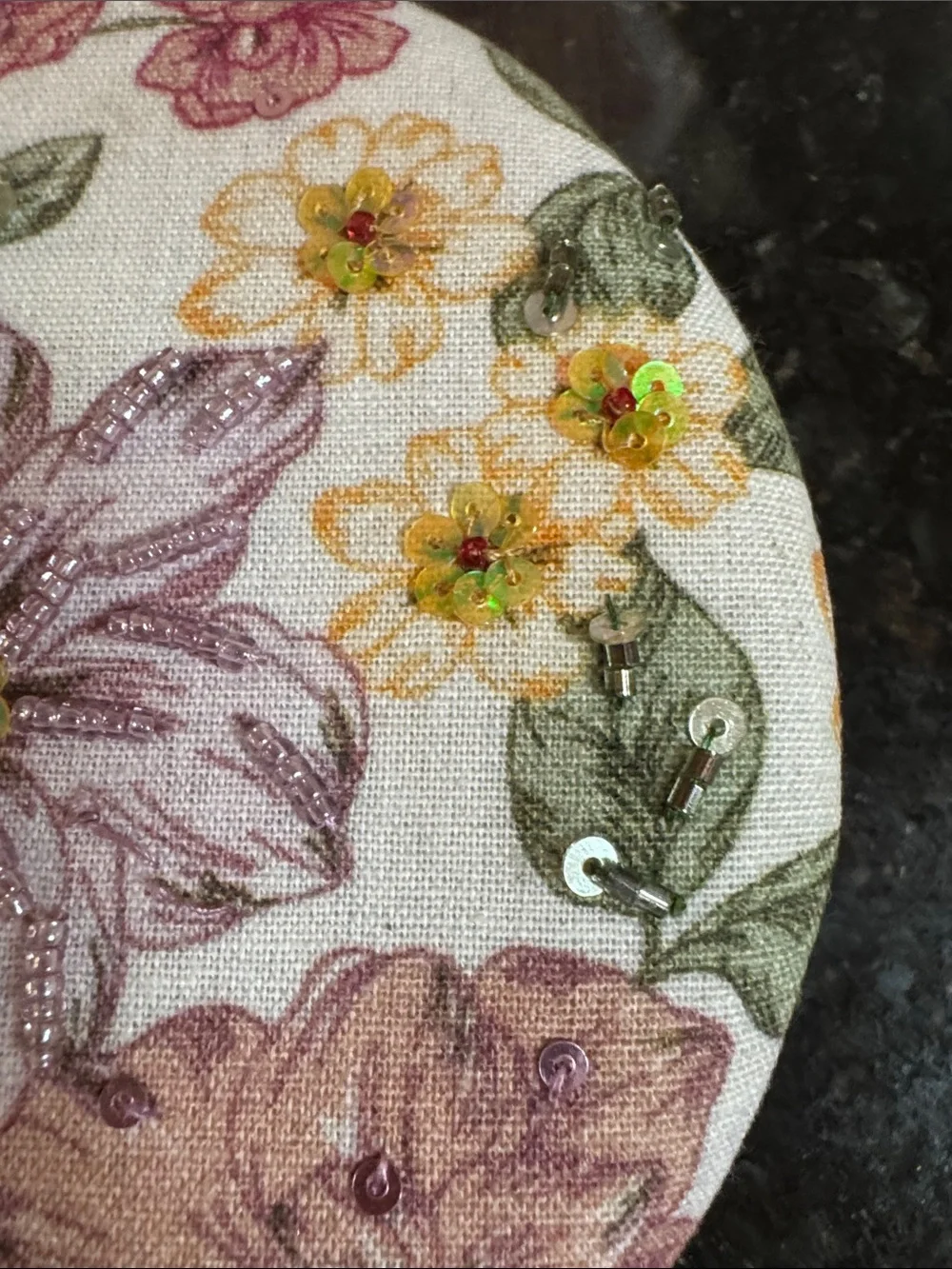 NEW Floral Sequin Round jewelry- Multicolor